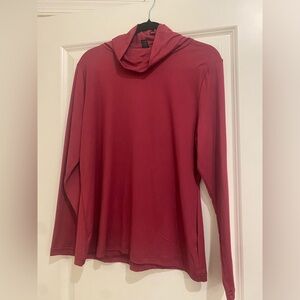 Red Long Sleeve cotton turtleneck
